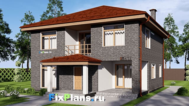 Двухэтажный дом F-17693